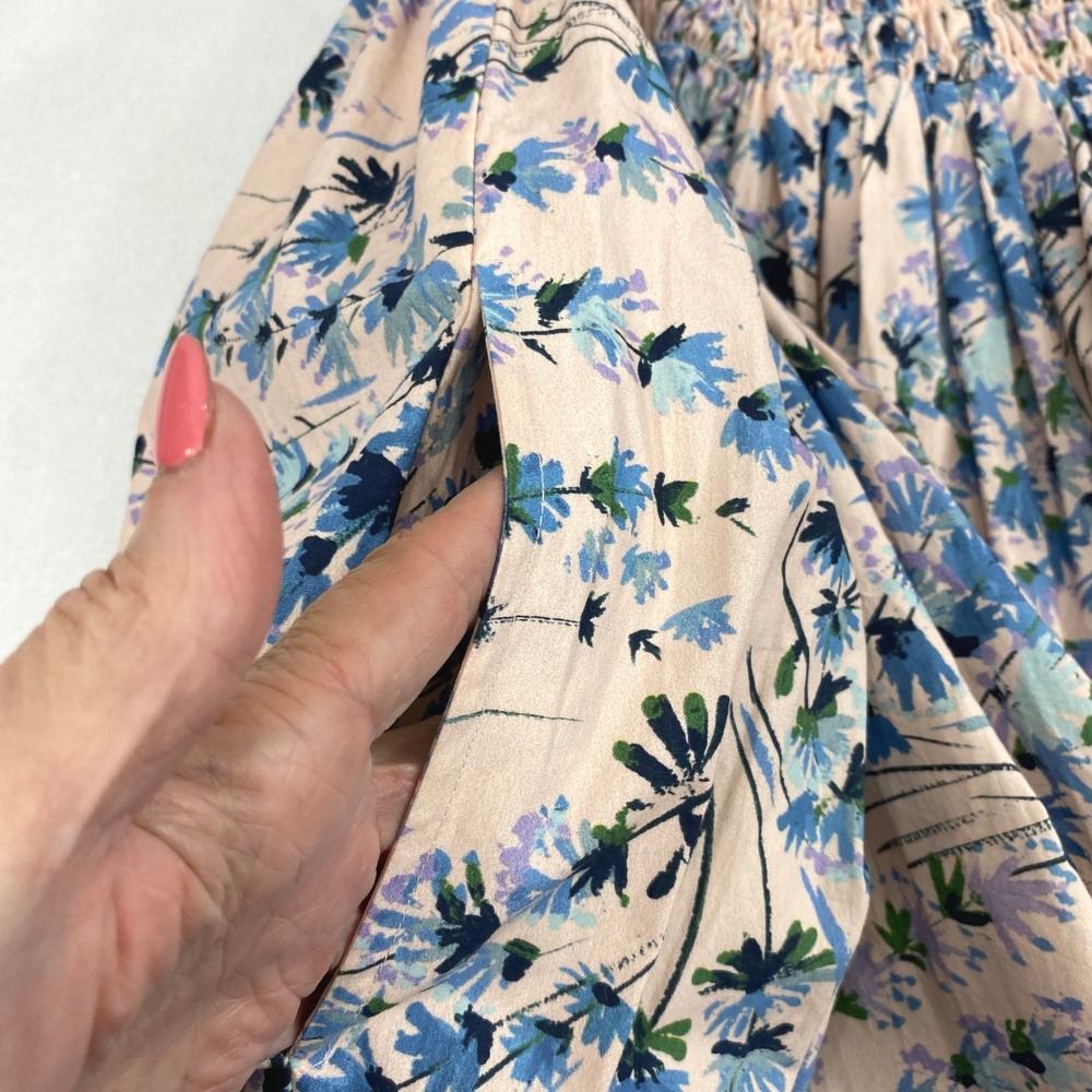 A Pea in the Pod Sundress Womens Medium Pink Floral Smocked Maternity Maxi - Picture 12 of 12
